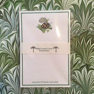Auricula Notpad by Palm Cottage Goods.